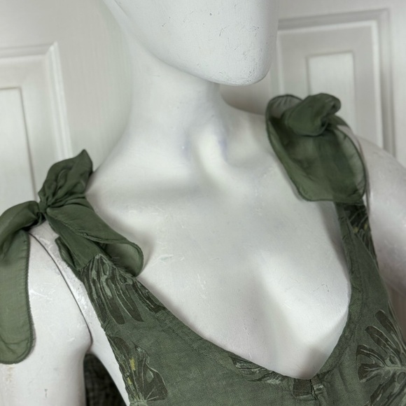 Camille à CO Green Leaf Print Jumpsuit Size CL. C33 - Picture 7 of 14